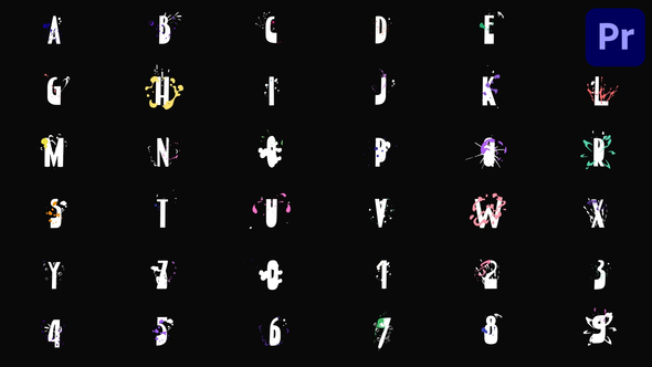 Cartoon Animated Alphabet for Premiere Pro