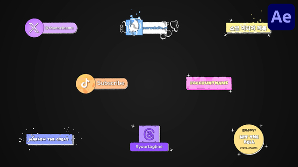 Social Media Liquid Plates for After Effects Openers template preview