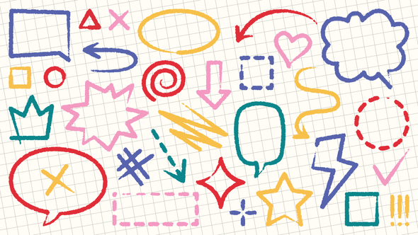 Hand Drawn Doodle Pack Infographics template preview