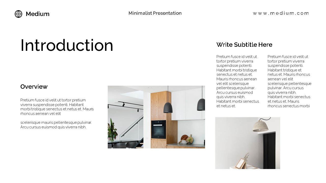 Medium - Minimalist Business Google Slides Template, Presentation Templates