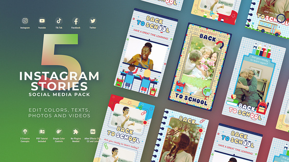 Back To School Education  Instagram Vertical Stories Product Promo template preview