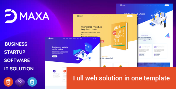 Maxa - Landing Page Template