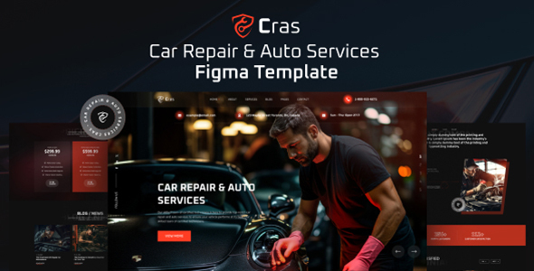 Cras - Car Repair & Auto Services Figma Template