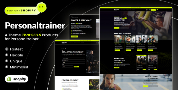 Personal Trainer - Fitness Equipment Shopify 2.0 Theme