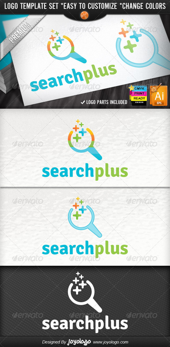 SEO Optimize Company Pixel Plus Search Logo - Symbols Logo Templates