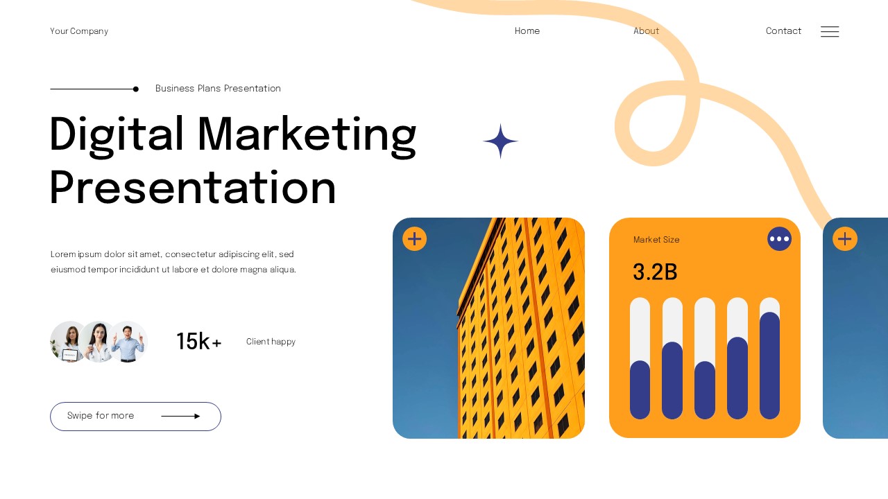 White Blue Orange Modern UI UX BUsiness Plan Presentation Google Slide ...