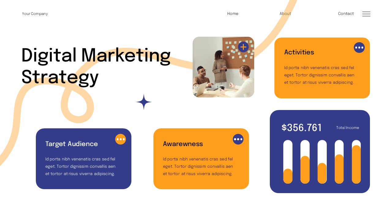 White Blue Orange Modern UI UX BUsiness Plan Presentation Google Slide ...