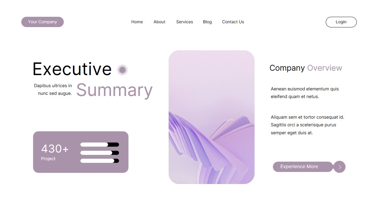 Purple Modern Minimalist Business Plan Presentation, Presentation Templates