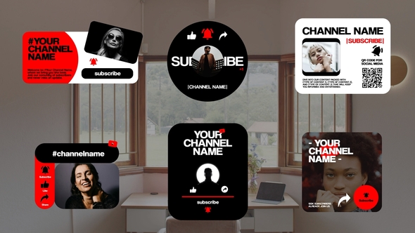 Subscribe Lower Thirds For After Effects Elements template preview