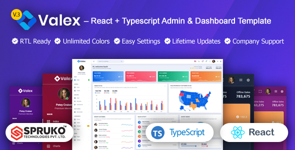 Valex – React TypeScript Admin Dashboard Template