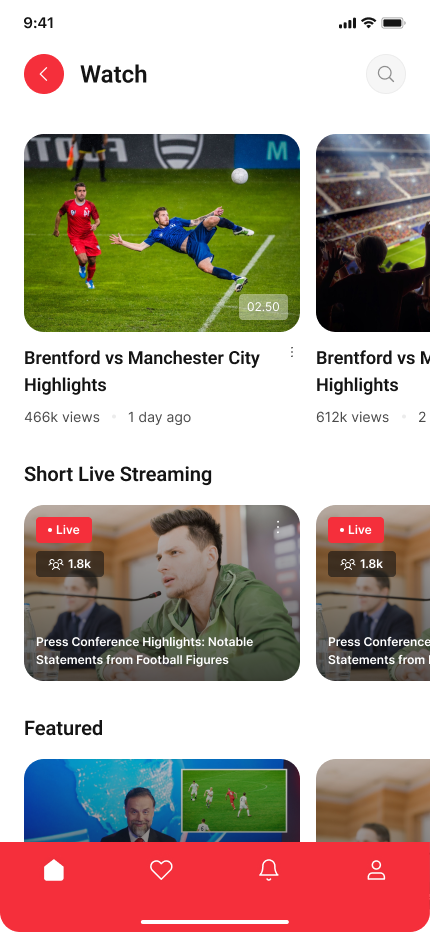 Scorex - Livescore Sport App React Native Expo App UI Kit by pixelaxis