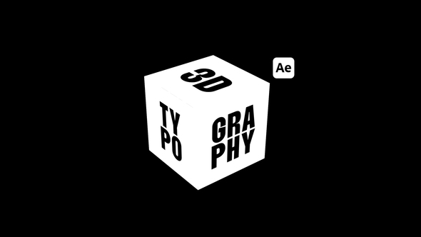 3D Kinetic Typography Titles template preview