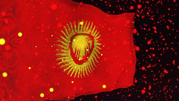 Kyrgyzstan Flag Particle Animation alt