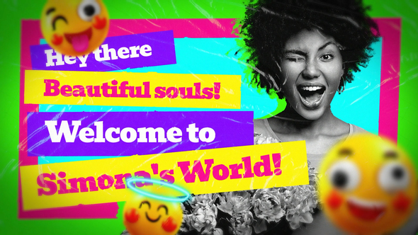 Simona's World Intro Openers template preview