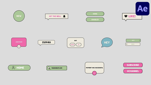 Gadget Interface Icons And Buttons for After Effects Titles template preview