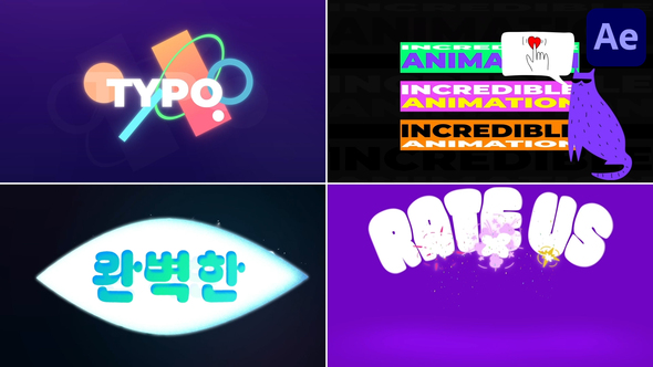 Digital Art Typography for After Effects Titles template preview