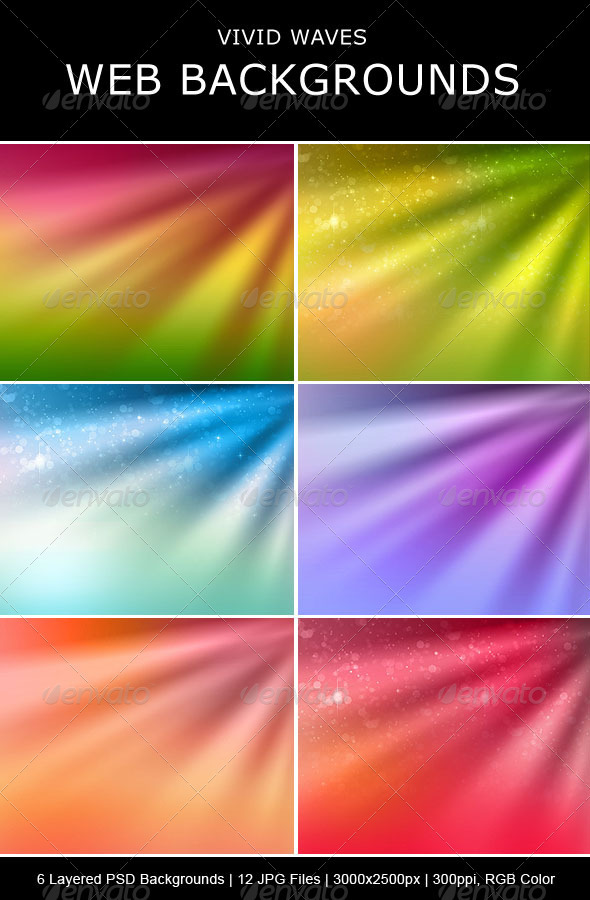 Vivid Waves Backgrounds - Backgrounds Graphics