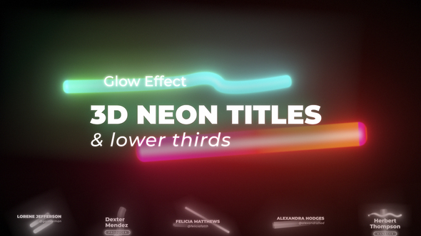 Neon Titles Video Displays template preview