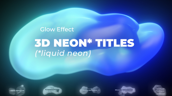Liquid Neon Lower Thirds 4 Video Displays template preview