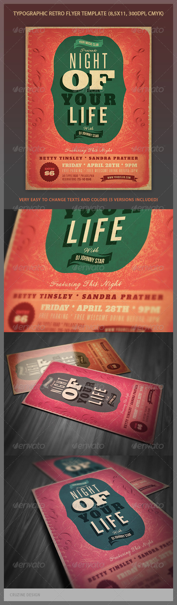 Typographic Retro Flyer - Events Flyers