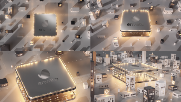 Digital Logo City Logo Stings template preview