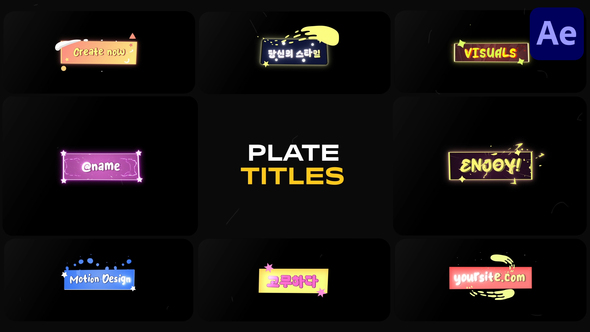 Plate Lower Thirds for After Effects Elements template preview