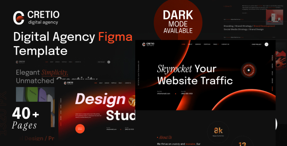 Cretio - Digital Agency Figma Template