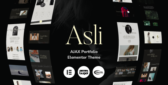 Asli AJAX Portfolio Elementor WordPress Theme