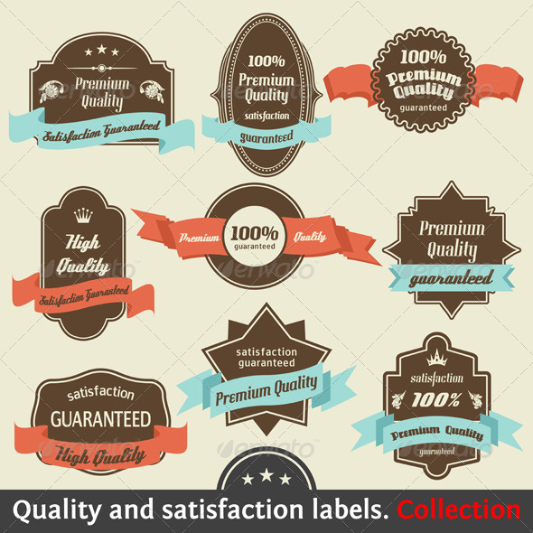 Vintage Premium Quality and Satisfaction Guarantee - Decorative Symbols Decorative