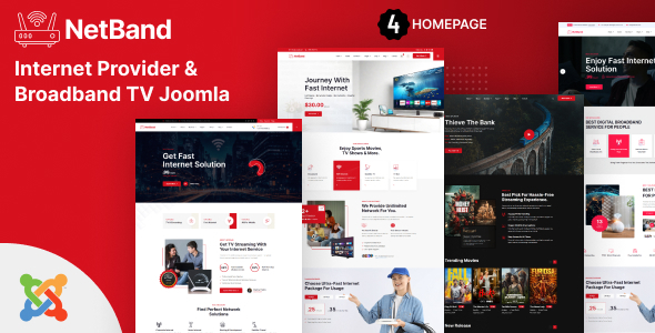 NetBand – Internet Provider and Broadband TV Joomla Template