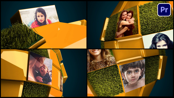 Holiday Slideshow Premiere Pro template preview