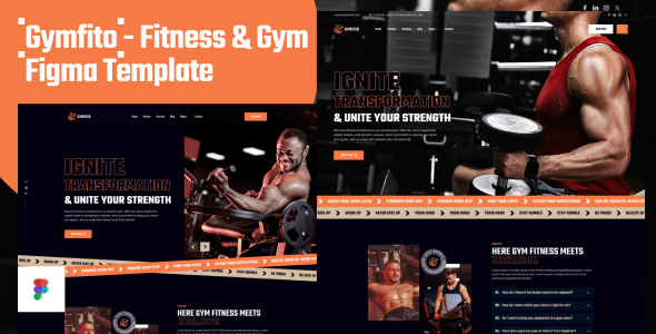 Gymfito - Fitness & Gym Figma Template