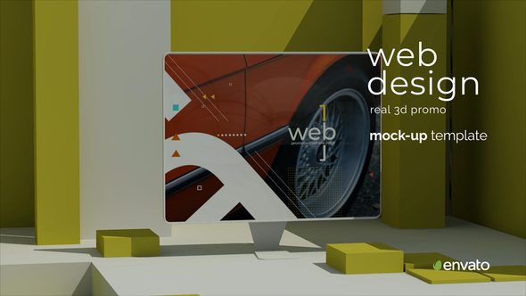 Monitor MockUp Premiere Pro template preview