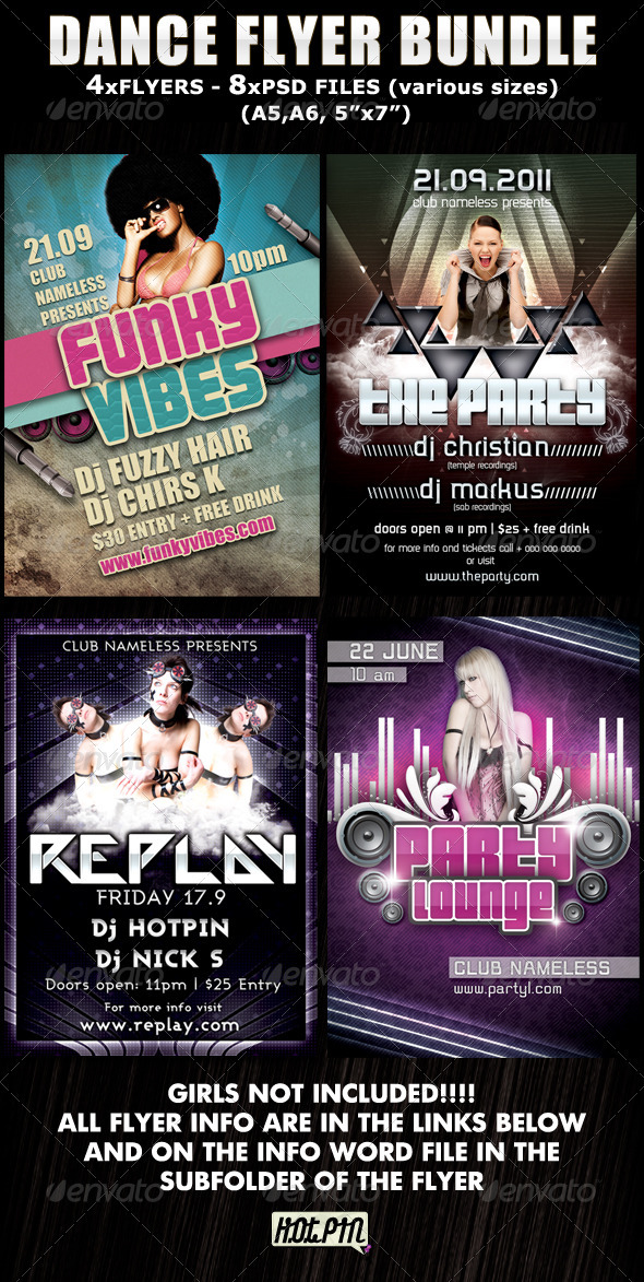 Dance Party-Club Flyer Bundle - Clubs & Parties Events