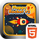 Flappy Rocket v2 HTML5 Space Game