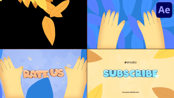 Autumn Leaves Logo Opener for After Effects Logo Stings template preview