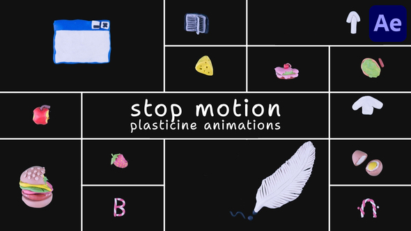 Stop Motion Plasticine Animations | After Effects Elements template preview