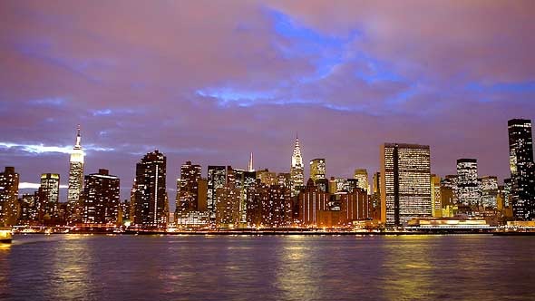 Manhattan At Dusk