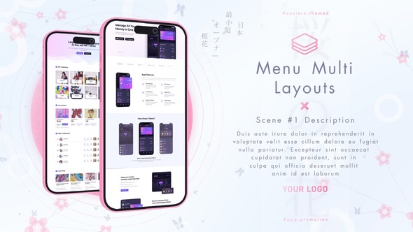 Sakura App Promo Product Promo template preview