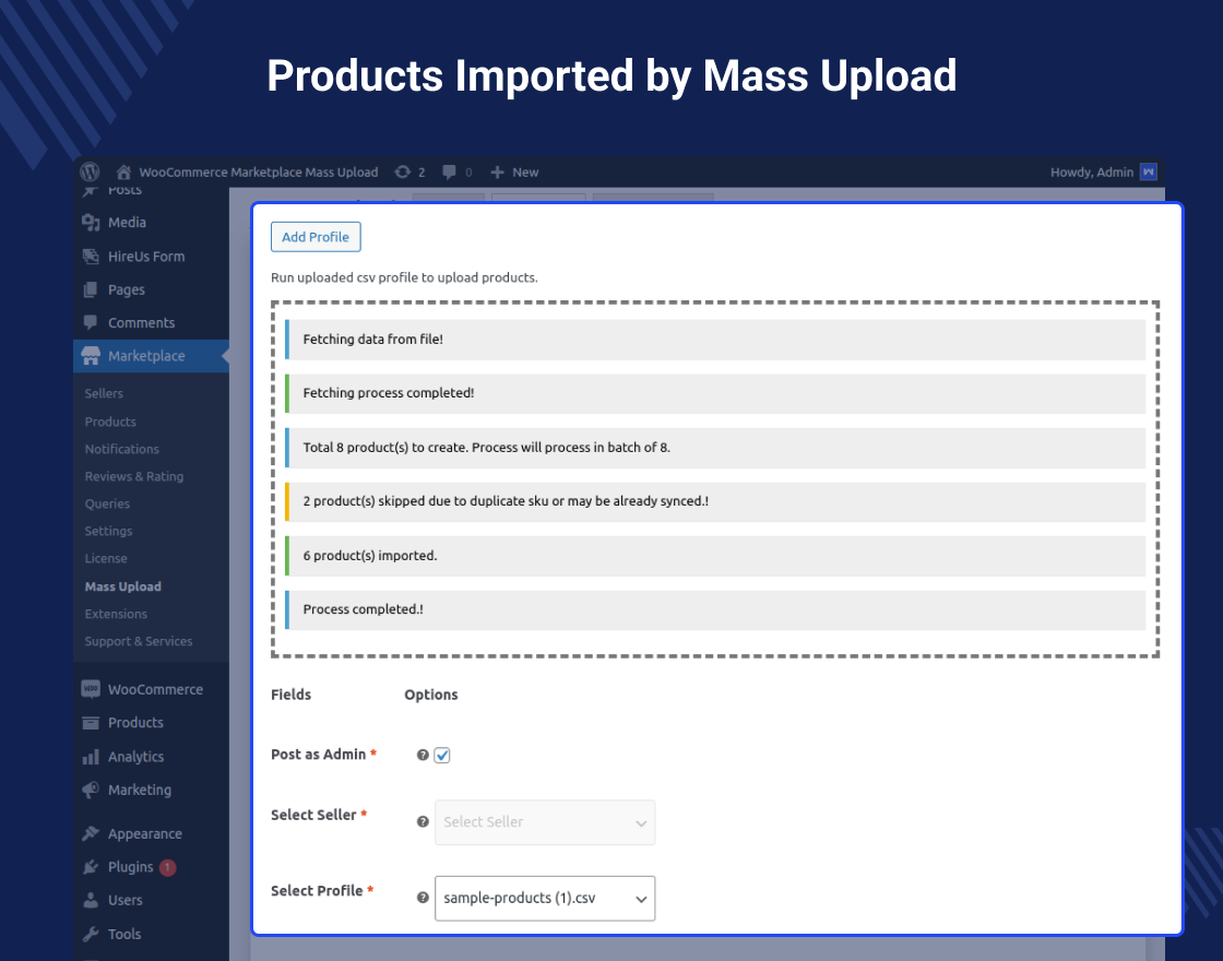 WordPress WooCommerce Marketplace Mass Upload Plugin by Webkul | CodeCanyon