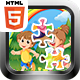 Playing Kids Jigsaw Puzzle Game HTML5 10 Puzzles