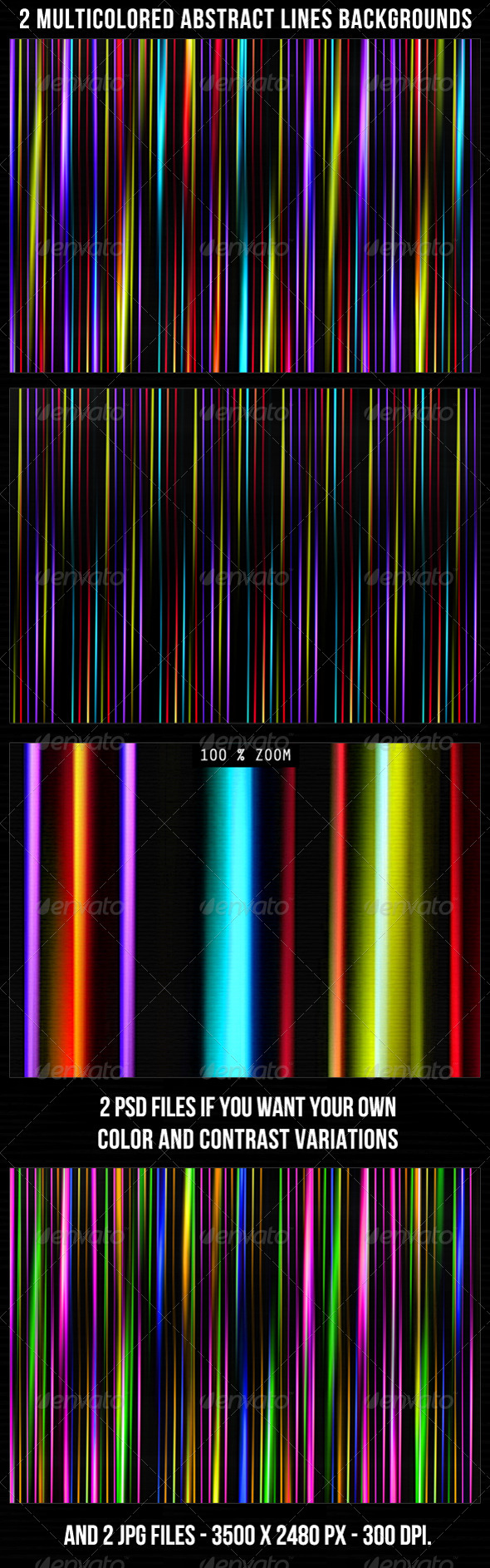 2 Multicolored Abstract Backgrounds - Graphics