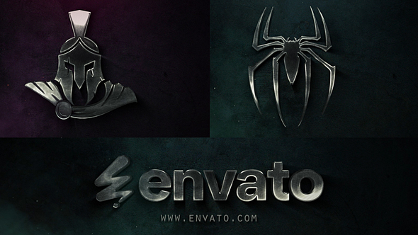 Dark Cinematic Metal Logo Intro Logo Stings template preview