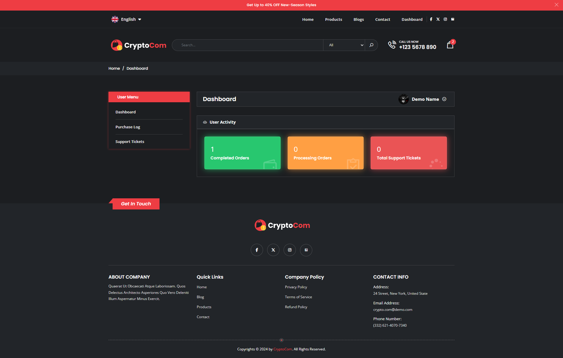 CryptoCom - Crypto Based Ecommerce Shopping Platform by ViserLab |  CodeCanyon