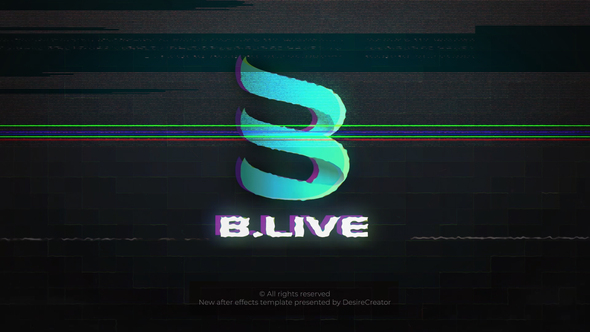 Simple Glitch Distortion Logo Video Displays template preview