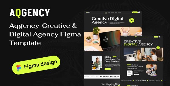 Aqgency - Creative & Digital Agency Figma template