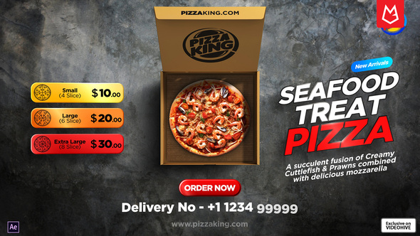 Pizza Menu Promotion | Box Mockup Product Promo template preview