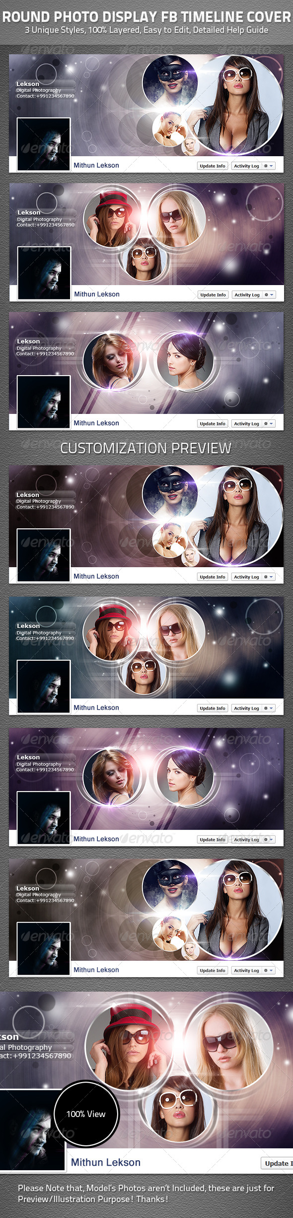 Round Photo Display FB Timeline Cover - Facebook Timeline Covers Social Media