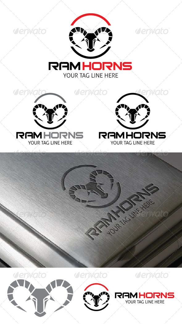 Ram Horns Logo Template - Logo Templates
