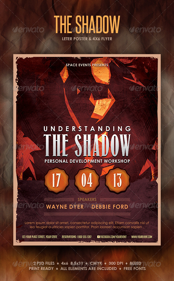 The Shadow Poster and Flyer - Events Flyers
